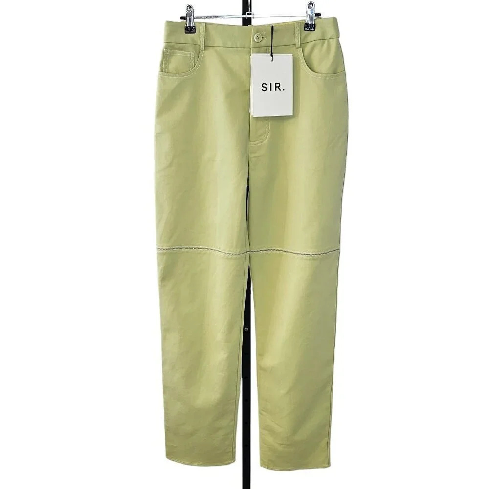 Sir. The Label Esther Pants Pistachio High Rise Straight Leg Sir Size 2 Us 6 Nwt